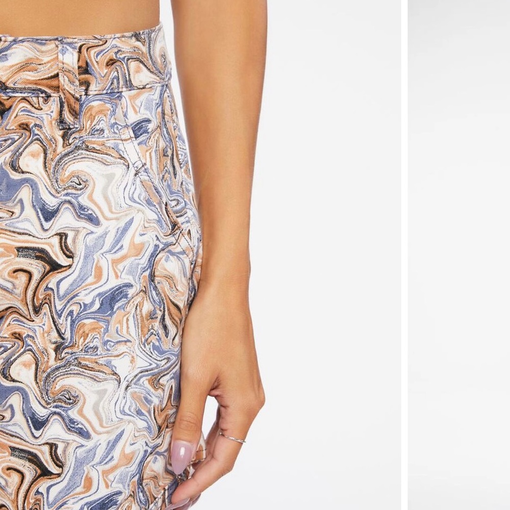 Marble Print Canvas Pants - Picture 2 of 6